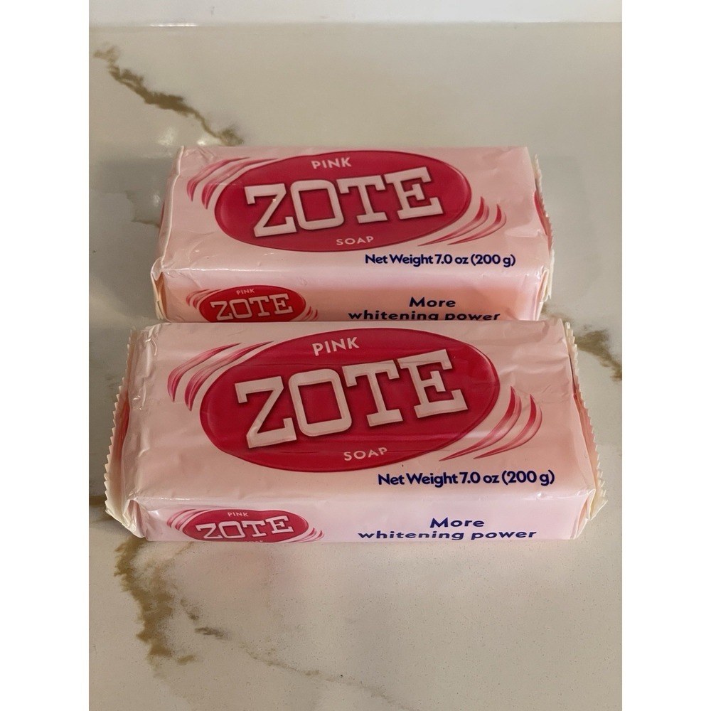 Zote Laundry Pink Soap Bar Set‎ of 2 Cleaner Clothing Whitening 7 oz/200 g New